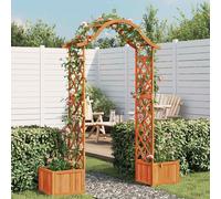 vidaXL Bois Pin Massif Pergola de Jardin avec Jardinière Arche de Pergola Décoration Entrée Allée de Jardin Patio 316392 Gris G