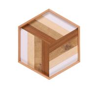 Bois Plateau de Service pour Fruits et Gâteaux Hexagonal Style Nordique | Texture Naturelle, Usage Maison et Thanksgiving, Plateau Décoratif de Rangement pour Accessoires et Papeterie