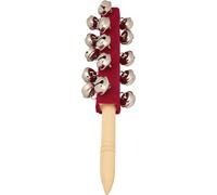 Bois-portable-21 Jingle Bells Bar traîneau bâton instrument de jeu pour enfants (rouge)