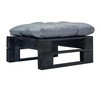 Bois Repose-pied Palette de Jardin et Coussin Rouge Table Basse Salon vidaXL