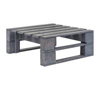 Bois Repose-pied Palette de Jardin Gris Pouf Tabouret Table Basse Salon vidaXL