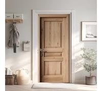 Bois Rétro Sticker Mural, Grain de Bois Vintage Autocollants De Porte Muraux Décoration Poster Murale, Minimalisme Stickers de Porte Imperméable Vinyle 90x200 cm 5Yl61
