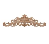 Bois Sculpté Applique Non Peint Applique En Bois Sculpté Horizontale Longue Pour Porte Lit Armoire Meuble Décoration Murale 120 X 30cm 1 Pièce