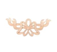 Bois Sculpté Decoratif Artisanat en bois sculpté de fleurs 2 pièces | Décoration de sculpture de meubles de porte de mur de cadre d'appliques d'angle(20x6x0.8cm 13)