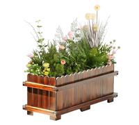 Bois souillé, jardinière extérieure renforcée, jardinières pour légumes, Plates-Bandes surélevées Robustes pour la Culture de Fleurs, d’Herbes, de Plantes succulentes
