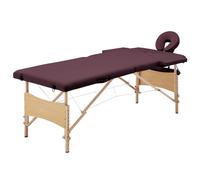 Bois Table de Massage Pliable 2 Zones Noir et Blanc Lit Cosmétique vidaXL