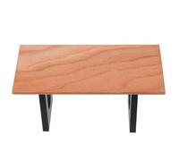 Bois Table Miniature Style Rustique Marron, pour Maison de Poupée | Finition Laquée Artisanale, Veinage Visible, Reste Stable, pour Salons Japonerie et Bureaux Modernes