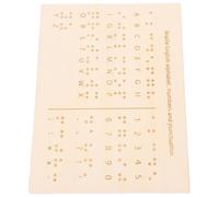 Bois Tableau D'apprentissage du Braille pour Personnes Aveugles | Lettres et Chiffres, Beige, Léger et Facile à Transporter, pour Apprendre et Enseigner la Lecture Braille