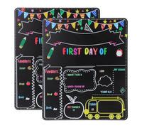 Bois Tableau Noir Double Face 2 Pièces, Réutilisable | Deux Surfaces à Écrire, Effaçage Facile, Format Rectangulaire, Photo Souvenir pour Garçon Fille, Noir