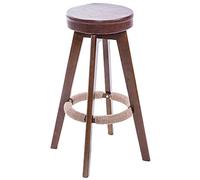 Bois, tabourets Bar à Hauteur comptoir rembourré en Cuir Gueule îlot de Cuisine avec Repose-Pieds, 330 lbs (Marron)