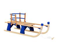 Bois Traîneau Pliable avec Dossier 119 cm Luge Neige Sport d'Hiver vidaXL
