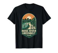 Boise River Greenbelt Chemise vintage Idaho Scenic Path Sunset T-Shirt