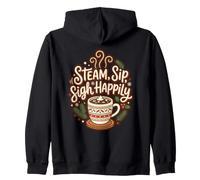 Boisson à la Vapeur, gorgée, soupir joyeusement pour Les fêtes de Fin d'année, Chocolat Chaud d'hiver Sweat à Capuche