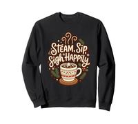 Boisson à la Vapeur, gorgée, soupir joyeusement pour Les fêtes de Fin d'année, Chocolat Chaud d'hiver Sweatshirt