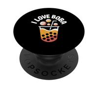 Boisson Amusante au thé à Bulles I Love Boba PopSockets PopGrip Adhésif