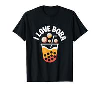 Boisson Amusante au thé à Bulles I Love Boba T-Shirt