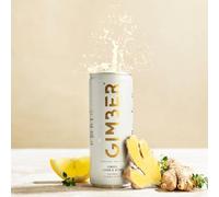Boisson au gingembre gazeuse GIMBER Original : canettes faible en calories