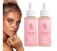 Boisson Autobronzante, 2 Pack Gouttes de Bronzage Sans Soleil, Crème Hydratante Bronzante Progressive Stimulant la Mélanine, Booster de Bronzage Saveur Pastèque, pour T-ous les Types de Peau (60ml*2)