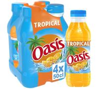 Boisson Aux Fruits Tropical OASIS - le pack de 4 bouteilles de 50cL
