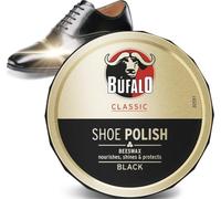 Boisson Classic Shoe Polish, Betun pour chaussures, Soins de la chaussure, Crème noire qui protège et donne une brillance optimale pour les peaux lisses et rustiques - Boîte de 75 ml