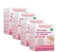 Boisson De Beauté Aux Fruits Naturels En Poudre Avec Collagène Et Vitamine C, Boîte De 30 Sachets For L'éclat, Boisson D'eau Avec Collagène(4pcs)