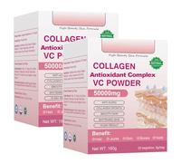 Boisson De Beauté Aux Fruits Naturels En Poudre Avec Collagène Et Vitamine C, Boîte De 30 Sachets For L'éclat, Boisson D'eau Avec Collagène(2pcs)