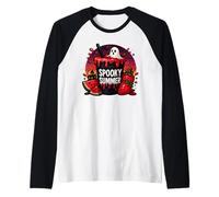 Boisson d'été effrayante fantôme drôle Halloween Vibes Manche Raglan