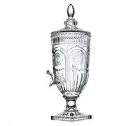 Boisson Distributeur de jus, fontaine eau fraiche jarre verre fontaine cocktail Distributeur de Bière, avec Robinet Couvercle, pour Boissons gazeuses, Jus, Limonade 3LA