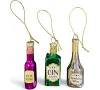 Boisson en verre décorée pour Noël - set de 3 pièces