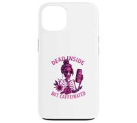 Boisson énergisante Dead Inside But Caféinée au Café Skeleton Coque pour iPhone 13