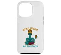 Boisson énergisante Dead Inside But Caféinée au Café Skeleton Coque pour iPhone 13 Pro