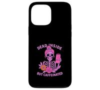 Boisson énergisante Dead Inside But Caféinée au Café Skeleton Coque pour iPhone 13 Pro Max