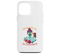 Boisson énergisante Dead Inside But Caféinée au Café Skeleton Coque pour iPhone 13 Pro Max