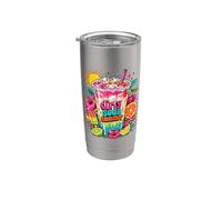 Boisson estivale tropicale Dirty Soda Citrus Splash Design Gobelet isotherme en acier inoxydable double paroi