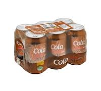 Boisson gazeuse au cola Hacendado zéro sucre, zéro caféine 6 canettes de 330 ml - Pack de 4