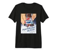 Boisson gazeuse Cola accueille Le Monde Graphique Vintage publicité T-Shirt Haut de Gamme
