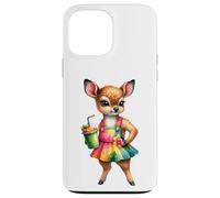 Boisson Smoothie Tropicale en Forme de cerf Fauve pour l'été Coque pour iPhone 13 Pro Max