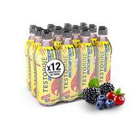 BOISSON TESTORINE - Boisson Preworkout Booster Energie riche en Tribulus, Guarana, Acérola, Caféine, Vitamines - Fruits rouges 12 x 500ml - Eric Favre