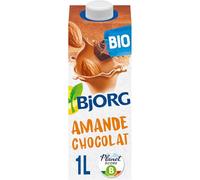 Boisson Végétale bio Lait d'amande chocolat BJORG - La brique de 1 L Lot De 3 - Par Lot