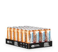 Boissons énergisantes Optimum Nutrition - Amino Energy + Electrolytes RTD - Orange Pack de 24