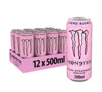 Boissons énergisantes sans sucre Monster Energy - Monster Energy Ultra Zero Sugar - Strawberry Dreams Pack de 12