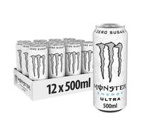 Boissons énergisantes sans sucre Monster Energy - Monster Energy Ultra Zero Sugar - White Pack de 12