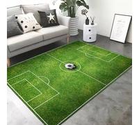 boiszeda Fußball-Basketballfeld-Spielmatten Laufsteg-Teppich Fußballplatz-Spielmatte Kinderfußballspielplatz Tür-Bodenteppich Dekorativer Teppich für Schlafzimmer Teenager-Jungen