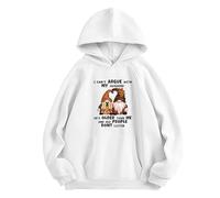boiszeda Je ne Peux Pas discuter avec Mon Mari il est Plus âgé Que Moi et Les Personnes âgées n'écoutent Pas Sweat à Capuche avec Inscription Humoristique
