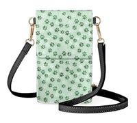 boiszeda Sac à bandoulière léger pour femmes et filles avec imprimé patte de chien mignon téléphone portable sac messager à bandoulière réglable porte-cartes pour les déplacements quotidiens