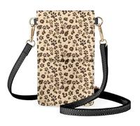 boiszeda Sac à bandoulière léger pour femmes et filles avec imprimé patte de chien mignon téléphone portable sac messager à bandoulière réglable porte-cartes pour les déplacements quotidiens