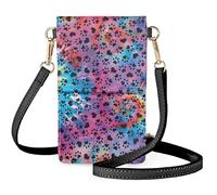 boiszeda Sac à bandoulière léger pour femmes et filles avec imprimé patte de chien mignon téléphone portable sac messager à bandoulière réglable porte-cartes pour les déplacements quotidiens