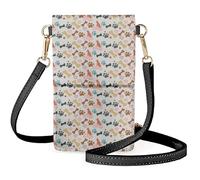 boiszeda Sac à bandoulière léger pour femmes et filles avec imprimé patte de chien mignon téléphone portable sac messager à bandoulière réglable porte-cartes pour les déplacements quotidiens