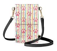 boiszeda Sac à bandoulière léger pour femmes et filles avec imprimé patte de chien mignon téléphone portable sac messager à bandoulière réglable porte-cartes pour les déplacements quotidiens