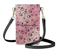 boiszeda Sac à bandoulière léger pour femmes et filles avec imprimé patte de chien mignon téléphone portable sac messager à bandoulière réglable porte-cartes pour les déplacements quotidiens